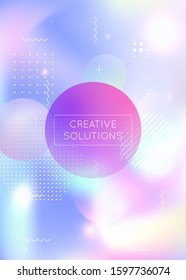 Bauhaus background with liquid shapes. Dynamic holographic fluid with gradient memphis elements. Graphic template for flyer, ui, magazine, poster, banner and app. Retro bauhaus background.