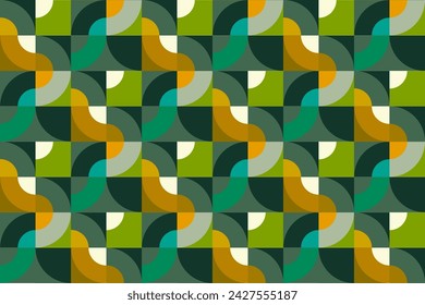 Bauhaus background. Seamless pattern. Poster, catalog, card, blank and textile design.