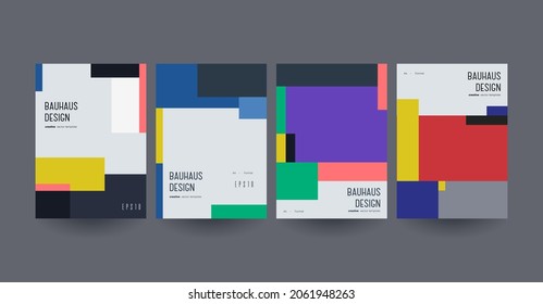 Colección de plantillas de folletos de Bauhaus. Concepto de diseño minimalista. 