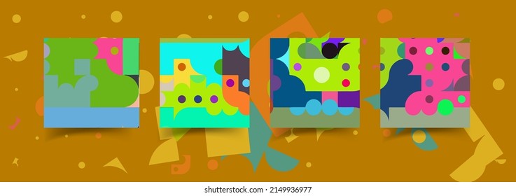 Obra artística de composición en baudihaus hecha con elementos abstractos, líneas y formas geométricas en negrita, útil para el fondo del sitio web, diseño artístico de afiches, portada de la revista, banners, portada de impresiones.