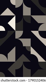 Bauhaus composition artwork made with vector abstract elements, lines and bold geometric shapes, useful for website background, poster art design, magazine front page, banners, prints cover.