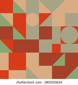 Bauhaus composition artwork made with vector abstract elements, lines and bold geometric shapes, useful for website background, poster art design, magazine front page, banners, prints cover.