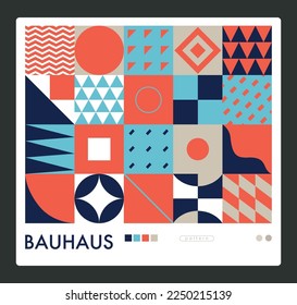 Bauhaus composition. Vector abstract elements for website background, poster art design, magazine front page, banners, prints cover.