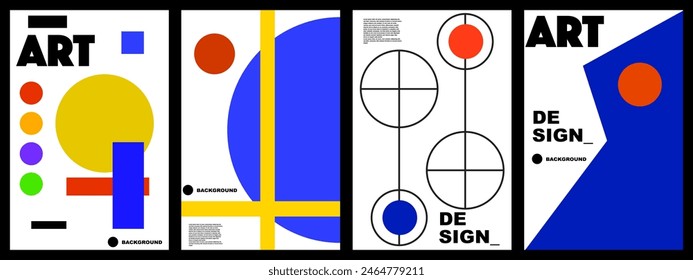 bauhaus design for background, banner, poster, template, brochure, flyer, template, etc