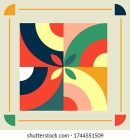 Bauhaus design concept, colorful bauhaus 