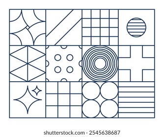 Bauhaus design outline geometrical background