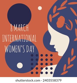 
Bauhaus design Women's Day greeting banner. Trendy Geometric Bauhaus Women's Day poster template. Vector illustration can used web sites background, card, banner, cover and print.