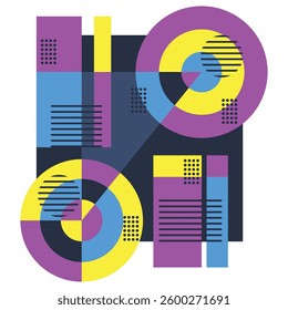 Bauhaus element. Flat geometric design.