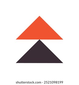 Elemento Bauhaus. Forma abstracta geométrica moderna en estilo minimalista. Brutalismo forma básica, línea, ojo, círculo y patrón, icono de Vector de arte. Figura colorida y diseño simple de los puntos, fondo blanco