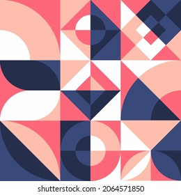 Bauhaus Form Seamless Background. Vector Illustration of Geometric Texture.