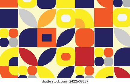 Bauhaus forms. Square tiles with modern geometric patterns with abstract figures and shapes. Contemporary graphic Bauhaus design vector set. Circle, triangle and square lines art. vector illustration.