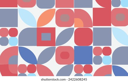 Bauhaus forms. Square tiles with modern geometric patterns with abstract figures and shapes. Contemporary graphic Bauhaus design vector set. Circle, triangle and square lines art. vector illustration.