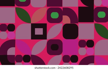 Bauhaus forms. Square tiles with modern geometric patterns with abstract figures and shapes. Contemporary graphic Bauhaus design vector set. Circle, triangle and square lines art. vector illustration.