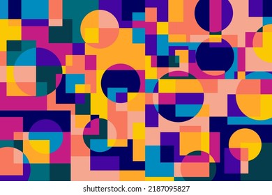 bauhaus geometric abstract background color