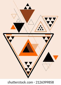 Bauhaus Geometric Abstract Background Vector Illustration