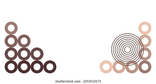 Bauhaus geometric border. Design with different shapes.