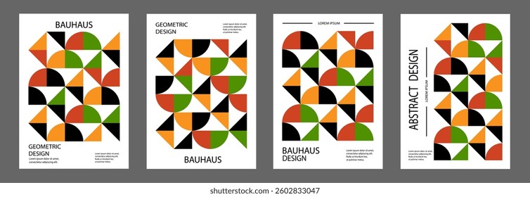 Bauhaus Geometric Design Poster Set