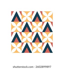 Bauhaus geometric pattern with abstract shapes. Modern and minimal seamless design for backgrounds, textiles, and wallpaper. Perfect for contemporary decor.