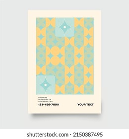 Bauhaus geometric pattern background, vector abstract circle, triangle and square lines art. trendy Bauhaus pattern backgrounds

