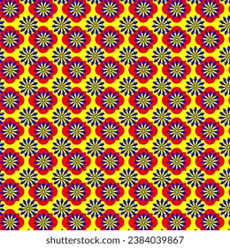 Bauhaus geometric pattern background, vector abstract circle, triangle and square lines art. Yellow, blue, red and green color, trendy Bauhaus pattern backgrounds set