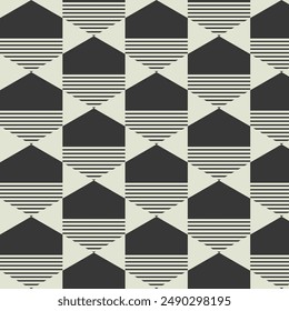 Bauhaus geometric pattern background, vector abstract circle, triangle and square lines art. Yellow, blue, red and green color, trendy Bauhaus pattern backgrounds set