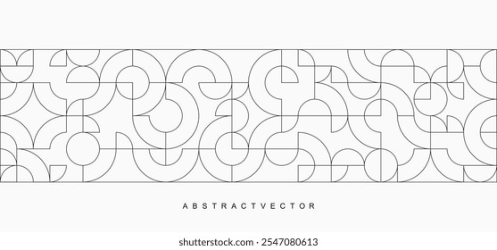 Plano de fundo de padrão geométrico Bauhaus. Vetor abstrato moderno bauhaus padrão para cabeçalho, banner web, site, apresentação