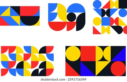 Bauhaus geometric shape for contemporary design decoration