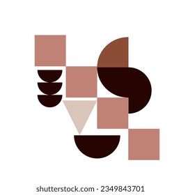 Bauhaus Geometric Shape. Modern geometric abstract shapes in minimal style. Brutalism basic forms, lines, eye, circles and patterns, art vector set.