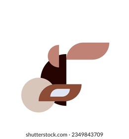 Bauhaus Geometric Shape. Modern geometric abstract shapes in minimal style. Brutalism basic forms, lines, eye, circles and patterns, art vector set.