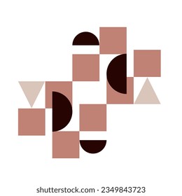 Bauhaus Geometric Shape. Modern geometric abstract shapes in minimal style. Brutalism basic forms, lines, eye, circles and patterns, art vector set.