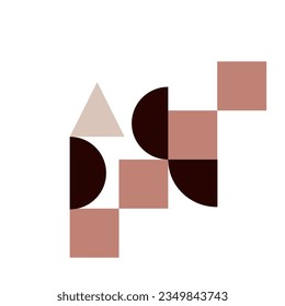 Bauhaus Geometric Shape. Modern geometric abstract shapes in minimal style. Brutalism basic forms, lines, eye, circles and patterns, art vector set.