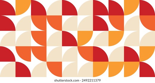 Fondo de patrón vintage geométrico Bauhaus, Vector.