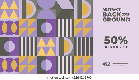 Bauhaus Geometry Modern Abstract background for use in modern and urban design projects such as posters, brochures, or websites.