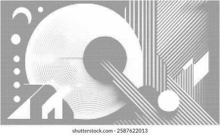 Bauhaus Halftone Pixelated Dot Background