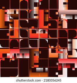 Bauhaus inspired abstract artwork made with vector design elements and bold geometric shapes for poster, cover, art, presentation, prints, fabric, wallpaper and etc.