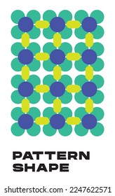 Bauhaus inspired graphic design of vector poster mockup collection created with vector abstract elements, lines and bold geometric shapes, useful for poster art, front page design, decorative prints.
