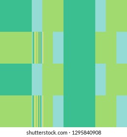Bauhaus Pattern. Blocks Background With Stripes. Vector Seamless Bauhaus Pattern. Mint Rhythmic Structure With Rectangular Shapes. Abstract Geometric Background. Bauhaus Style Design. 