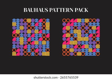 Bauhaus Pattern Pack Design Graphic
