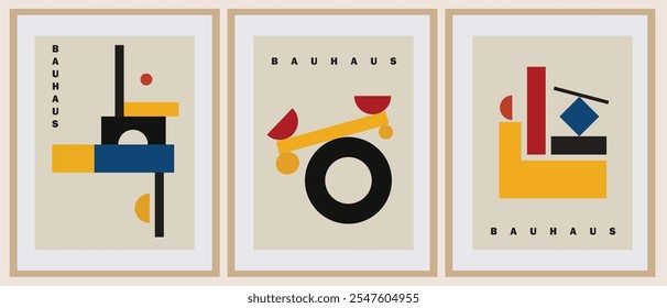 Bauhaus Poster abstract, Mid-century modern wall decor