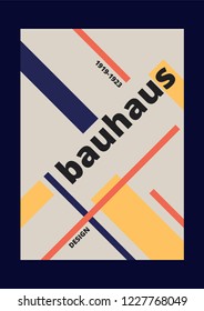 Bauhaus Poster Design Retro Vector Illustration