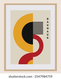 Póster de la Bauhaus, arte enmarcado de la pared, decoración de la pared, arte de pared de colores