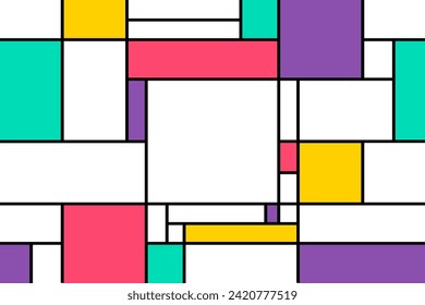 Bauhaus style colorful flexible design background for printout, sticker, background, wallpaper, banner, cover, and more