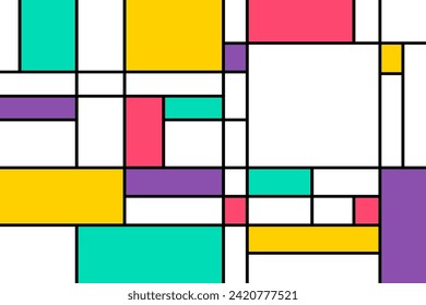 Bauhaus style colorful flexible design background for printout, sticker, background, wallpaper, banner, cover, and more