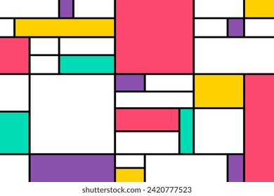 Bauhaus style colorful flexible design background for printout, sticker, background, wallpaper, banner, cover, and more