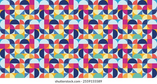 Bauhaus style seamless geometric pattern. Perfect for printing, design and textiles