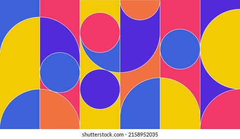 Bauhaus style Vector geometric pattern design