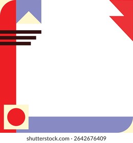 bauhaus template multicolor illustration borders frames look good for your project with high quality
