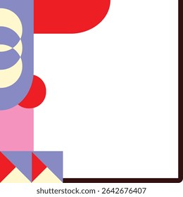bauhaus template post flyer illustration borders and frames look good for your project with high quality