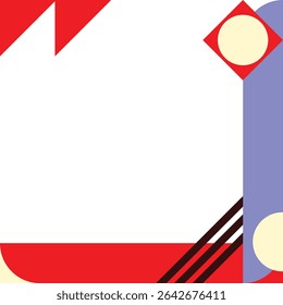 bauhaus template post illustration borders and frames minimalist look good for your project with high quality