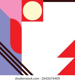 bauhaus template poster illustration borders frames look good for your project with high quality